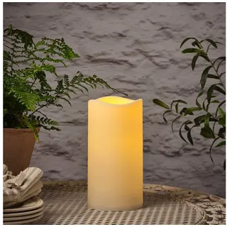 Lights4fun LED-Kerze 22,5 cm weiß
