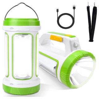 GelldG LED Taschenlampe LED Campinglampe, LED Solar Camping Lampe mit USB-Ladegerät grün