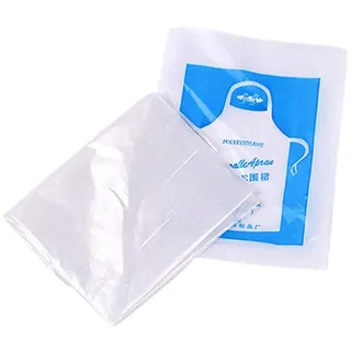 25 Stück Einweg-Schürzen Für Die Küche Unisex Kunststoff Transparent Sanitärreinigung Schürze Haushalt Artikel (Adult Allgemeine)