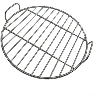 Grillrost 304 Edelstahl, runder BBQ Grill mit Zange für Weber Holzkohlegrills Kochen (45 cm)