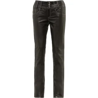Lederhose RICANO "Lederhose Skinny Pant", Damen, Gr. XXL, Länge 34, weiß, Obermaterial: 100% Lammnappaleder LANA., figurbetont, Hosen, Handgefertigt aus echtem Leder