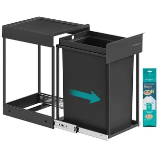 Songmics Mülleimer Küche 20 l Schwarz