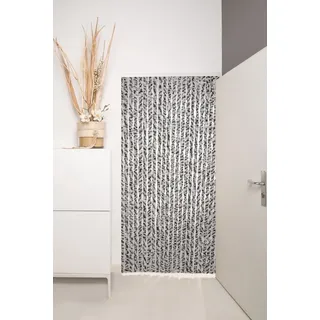 Defactoshop Insektenschutz-Vorhang Flauschvorhang 100x200cm Fliegenschutz Grau/Weiß/Schwarz/MIX, BxH 100x200