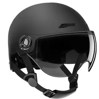 Motorradhelm - Jethelm Mit Visier, Halbhelm Motorrad, Halbschale Helm, Für Herren Und Damen, Roller, Mofa, Moped, Kopfumfang: 54–62 cm