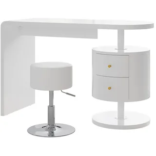 Vicco Schminktisch Lara Weiß 120 cm Hocker