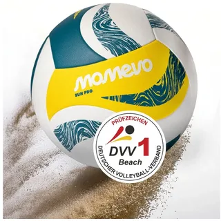 Momevo Beachvolleyball Momevo SunPro DVV1 zertifiziert - Profi Ball blau gelb blau