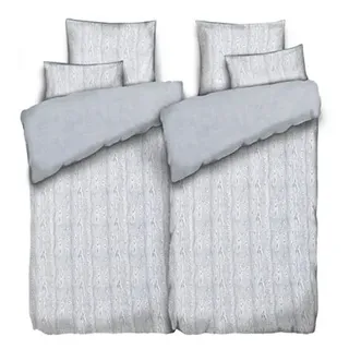 MONT CHALET Wendebettwäsche 3D-Struktur Mikrofaser Chinchilla Doppelbett, 6tlg.