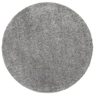 Snapstyle Luxus Hochflor Langflor Teppich Milano Rund, Grau, 200x200cm
