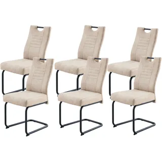 OTTO home Freischwinger Altona Mikrofaser beige
