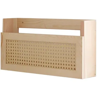 perfk Wandmontage Holz Aufbewahrungsbox Geflochtene Zeitschriftenhalter