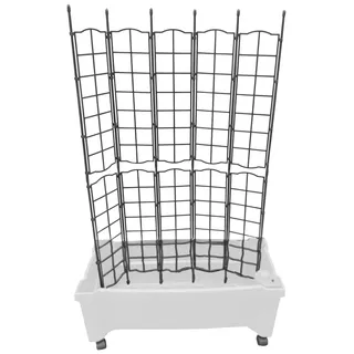 KHW Calypso Pflanzkasten mit Spalier 79 x 35 cm Weiß