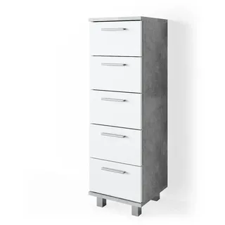 Vicco Ilias Badschrank 30 x 95 cm Grau