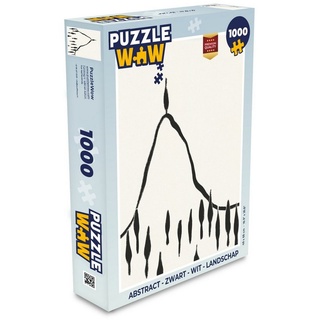 MuchoWow Puzzle Abstrakt - Schwarz und weiß - Landschaft, 1000 Puzzleteile, Foto-Puzzle, Bilderrätsel, Puzzlespiele, Klassisch bunt