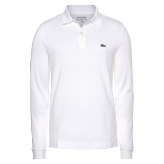 Lacoste Langarm-Poloshirt POLO mit Knopfleiste am Ausschnitt weiß 5
