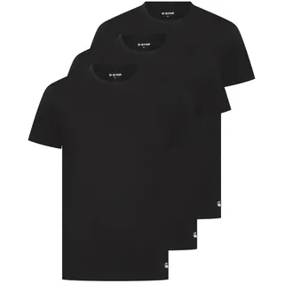 G-Star Herren T-Shirt, 3er Pack - COVE, Rundhals, einfarbig Schwarz 2XL