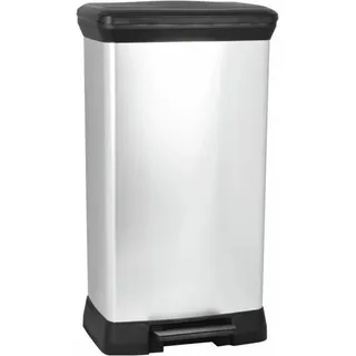 Curver Mülleimer Pedal 50 l Silber