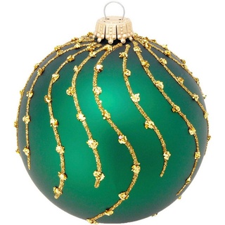 Guido Maria Kretschmer Home&Living Weihnachtsbaumkugel Jorah, Weihnachtsdeko, Christbaumschmuck (6 St), Christbaumkugeln aus Glas, mundgeblasen und handbemalt grün