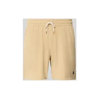Badehose mit elastischem Bund, Beige, L