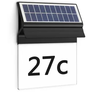 Solar Gartenlampe LED Beleuchtete Hausnummer Fassade Wandlampe 2700K IP44 Sensor PHILIPS