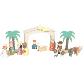 small foot gmbh & co. kg Small Foot Spielset Holzkrippe Weihnachtsgeschichte