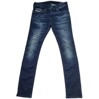 DIESEL Herren Jeans Slim Blau Washed Jogg Thavar-ne 28|32 Stretch-Denim W28 L32