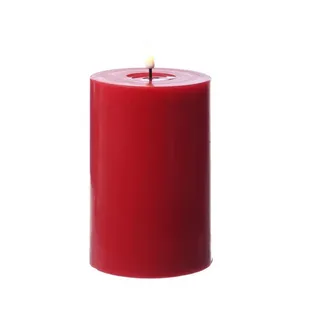 Deluxe Homeart LED-Kerze Mia Deluxe Echtwachs Wachsspiegel flackernd H: 15cm D: 10cm rot (1-tlg) rot