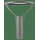 LED Mastaufsatzleuchte Glas 50 W inkl LED grau