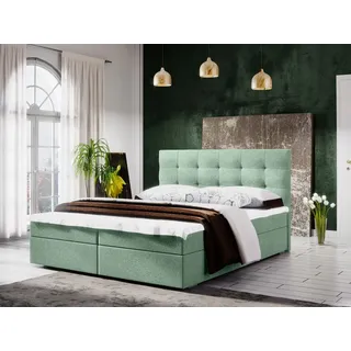 FERA 180x200 Boxspring bed Stilvolles Bett mit Staukasten, verschiedene Farben, mit Toppermatratze, Schlafzimmer-Polsterbett COSMIC 03