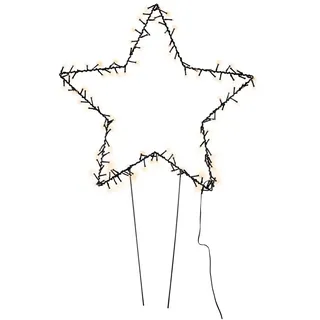 Mojawo XXL LED Metall Weihnachtsstern inkl. Netzteil 140 LED's schwarz