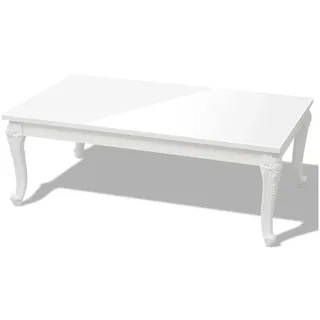 vidaXL Couchtisch 115×65×42 cm Hochglanz Weiß