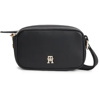 Tommy Hilfiger Logotape Camera Bag Schultertasche Kunstleder Black