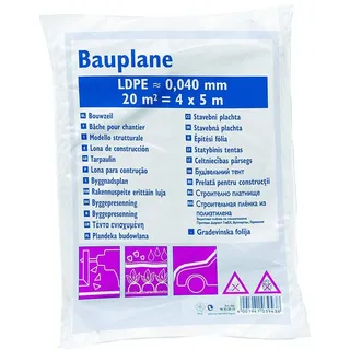 Color Expert Schutzfolie 4x5m 0,04mm Abdeckfolie Malerfolie 20qm Abdeckplane