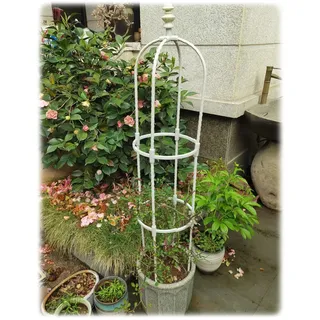 Rankhilfe Obelisk Außenbereich Rankhilfe Garten Obelisk Turm Witterungsbeständige Garten Rankhilfe Für Rosen Und Blumen 90cm/120cm/150cm/180cm High Ranksäule Für Kletterpflanzen ( Color : Weiß , Size