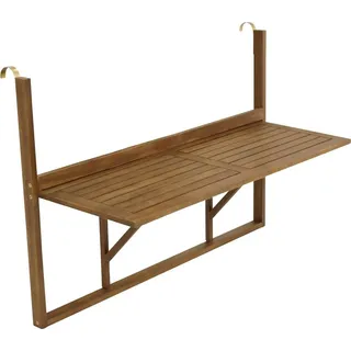 DEGAMO Balkonhängetisch 120 x 40 x 75 cm Braun