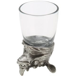 YLSZHYR Whiskyglas, Einzigartiger Glasbecher mit Tierdesign für Bars, Tavernen, Partyspiele, Eiskaffeetasse, Glasbecher für Wasser, Eiskaffeetasse, Wiederverwendbar, Weithals-Smoothiebecher(Nashorn)