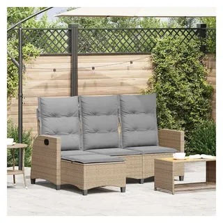 vidaXL Gartenlounge-Set Loungesofa beige