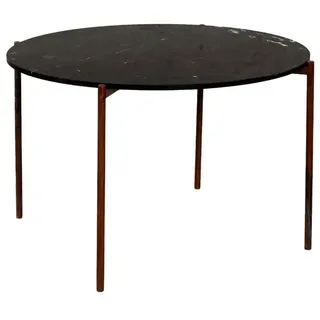 MAGNA Atelier Esstisch ROM aus ECHTEM MARMOR, Küchentisch rund, Bistrotisch, Metallgestell, Ø120x76cm schwarz