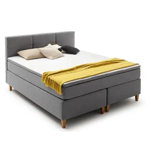 SUN GARDEN Boxspringbett 180 x 200 cm Braun/Grau