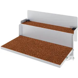 LEVIRA Beistelltische, Balkonhängetisch Klappbar, Balkontisch Hängetisch ForFun, 48 x 35 x 29 - Weiß