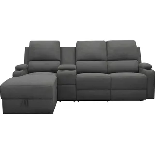 Home Affaire »Napori Multimediasofa, 3er Kinosessel XXL, L-Form,«, Kinosofa mit Relaxfunktion, Getränkehalter, Staufach und Staukasten