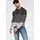 Hoodie Gestreift Grau XL