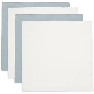 jollein Musselin Tuch Baby - Sea Green/Ivory - 4er Pack - 70x70cm - 100% Baumwolle - Spucktücher Baby - OEKO-TEX Zertifiziert
