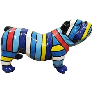 JVmoebel Gartenfigur, Abstrakte Fisch Hund Handarbeit Dekoration Wohn Deko Skulpturen Statuen Figuren beige