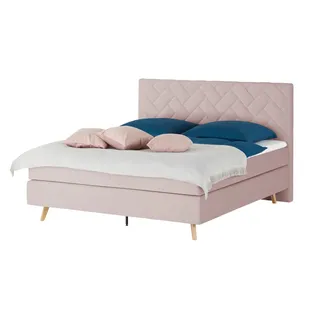 SKAGEN BEDS Boxspringbett  Weave , rosa/pink , Maße (cm): B: 180 H: 122