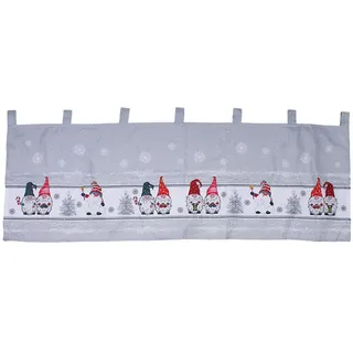 Mojawo X-Mas Gardine Scheibengardine Weihnachten Fenstergardine LED 45x120cm