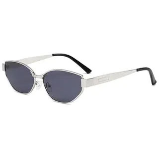 EJDHA Vintage Damensonnenbrille mit goldenem Metallrahmen, Cat-Eye-Sonnenbrille, dekorative Outdoor-Sonnenbrille, UV-Schutz - Einheitsgröße