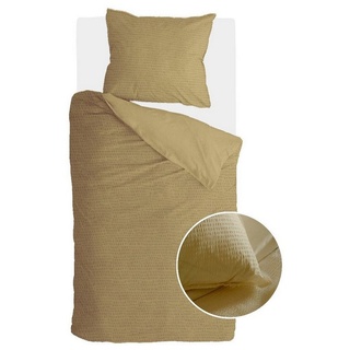 Bettwäsche Bettwäsche Basic & Tough Honig Senf - 140x220 cm, Walra, Honig Senf 100% Baumwolle Bettbezüge