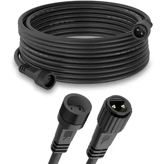Dalugo 10M Lichterkette Verlängerung, IP65 wasserdichte 2 Polig LED Lichterketten Verlängerungskabel Außen für Kugellichter Lichterketten, Eiszapfen Weihnachtslichter, Netzlichter, Solar Lichterkette