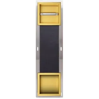 Badland Unterputz Wandnische WC Toilettenpapierhalter Wall Box Paper 2 Gold Wandmontage Klopapierhalter