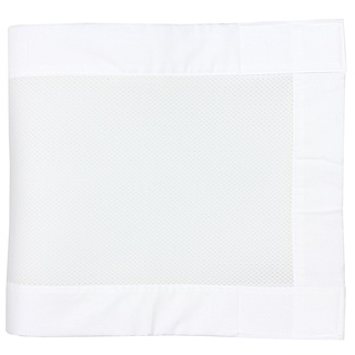 TupTam Gitterstäbe Schutz Netz Babybett Nestchen 3D Mesh 2 Pack, Farbe: Weiß, Größe: ca. 128 x 30 cm (für Babybett 140x70)